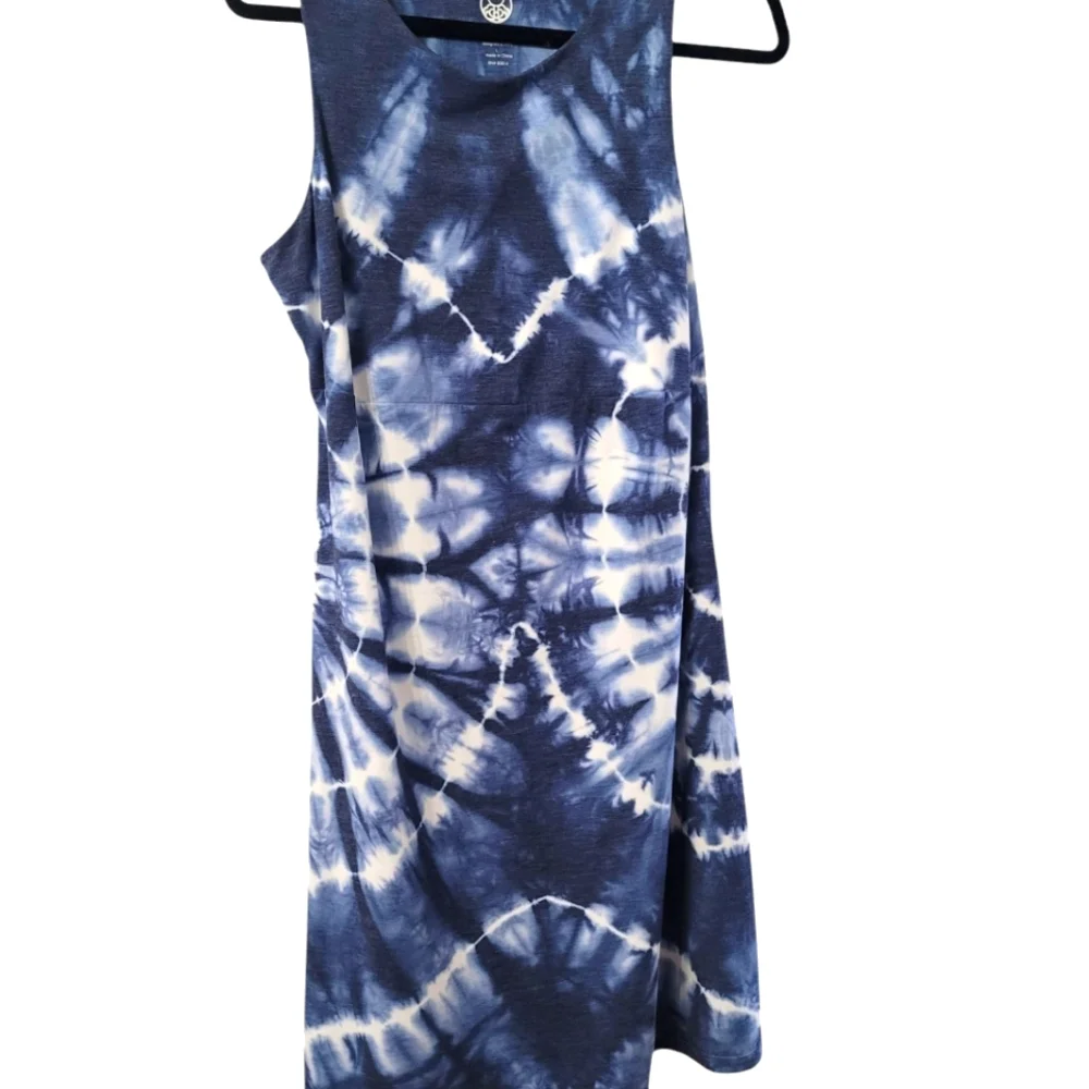 TE Verde Tie-Dye Sleeveless Dress - Blue and White Size Large - Picture 4 of 5